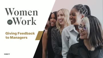 Women at Work: Giving Feedback to Managers