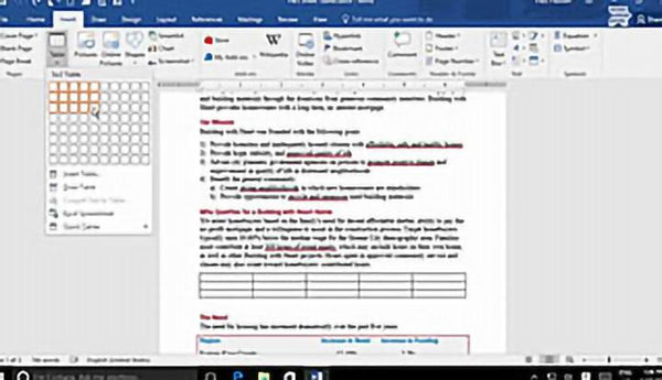 Microsoft Word 2016 Level 1.5: Adding Tables - Training Network