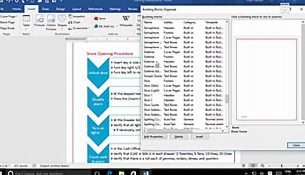 Microsoft Word 2016 Level 2.3: Inserting Content Using Quick Parts - Training Network