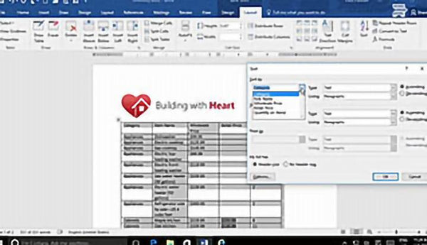 Microsoft Word 2016 Level 2.1: Organizing Content Using Tables and Charts - Training Network