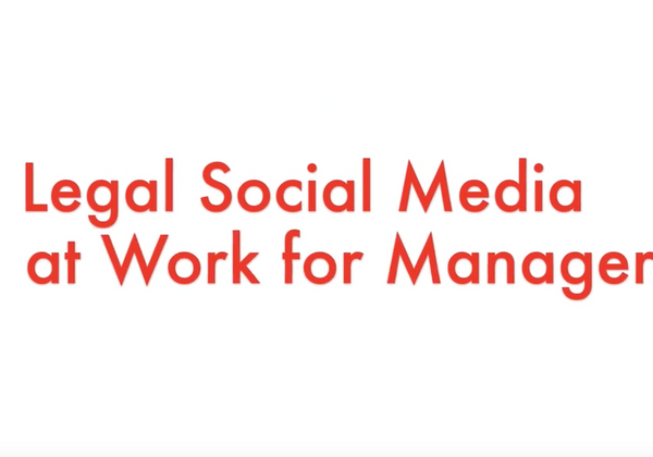Legal Social Media at Work for Managers