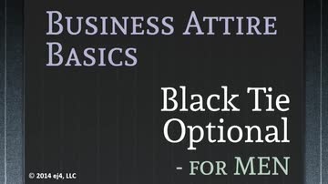 Business Attire Basics for Men: Black Tie Optional Attire