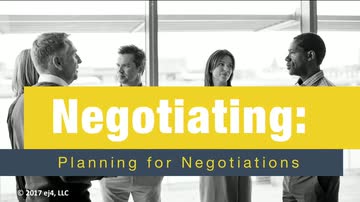 Negotiating: Planning for Negotiations