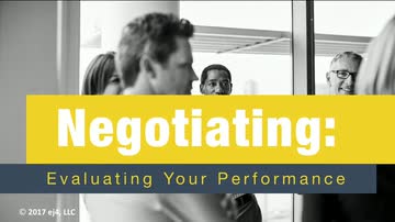 Negotiating: Evaluating Your Performance