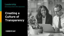 Leadership: Creating a Culture of Transparency