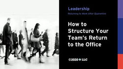 Leadership: How to Structure Your Team's Return to the Office