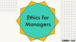 Ethics for Managers