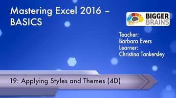 Mastering Excel 2016 Basics: Applying Styles and Themes
