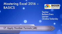 Mastering Excel 2016 Basics: Apply Number Formats