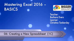 Mastering Excel 2016 Basics: Creating a New Spreadsheet