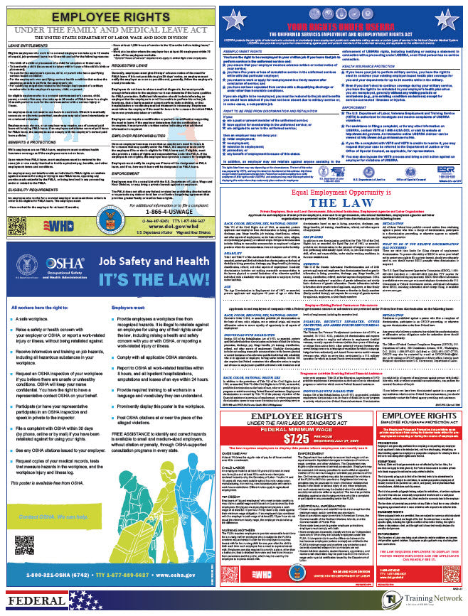 Federal & State Labor Law Poster– Training Network